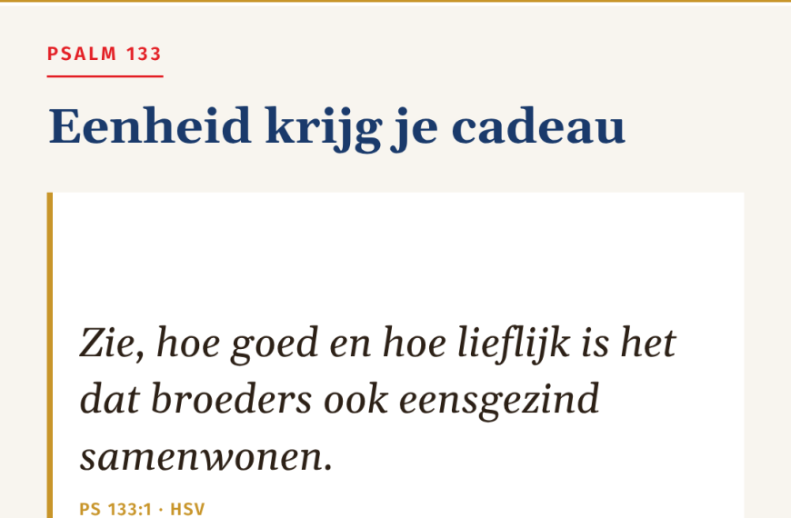 Eenheid krijg je cadeau
